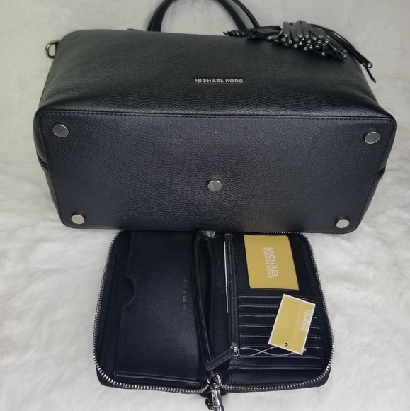 Michael Kors 2 SET Large PURSE BAG +WALLET - Picture 8 of 14